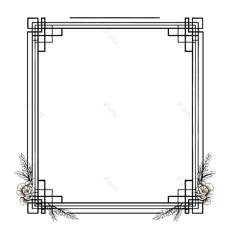 边框图片,清新元素,文艺PNG,黑白免抠素材